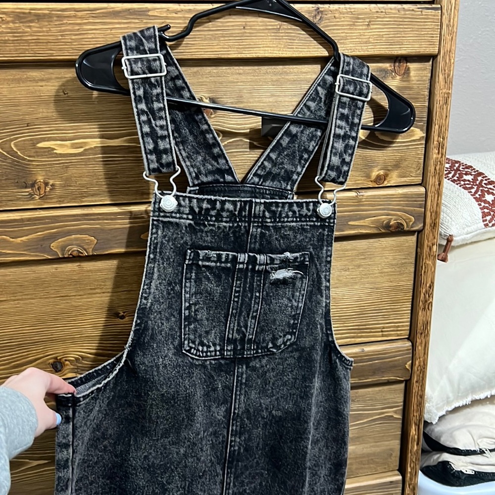 Wild Fable Black Denim Overall Dress
